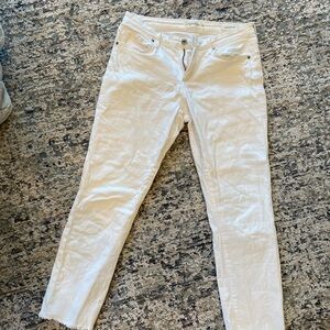 Jessica Simpson White Ankle Cropped Jeans